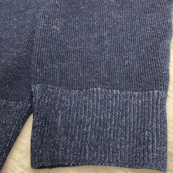 Brooks Brothers Navy 100% Extra Fine Merino Wool Zip Front Men's Cardigan Large - Picture 7 of 12